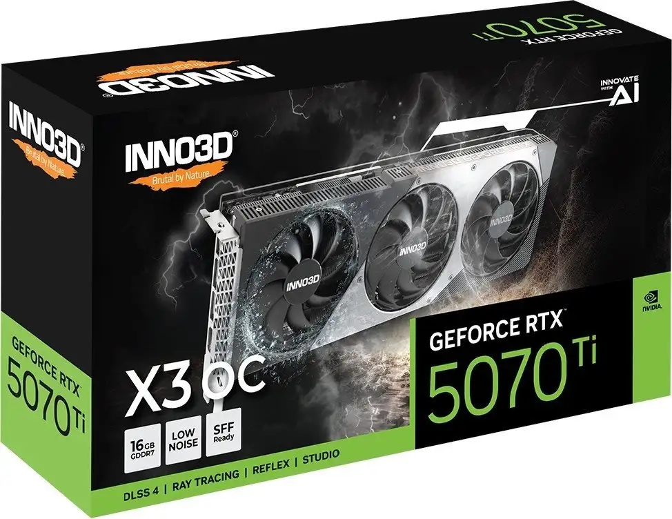 Видеокарта Inno3D GeForce RTX 5070 Ti X3 OC N507T3-16D7X-176068N – фото товара