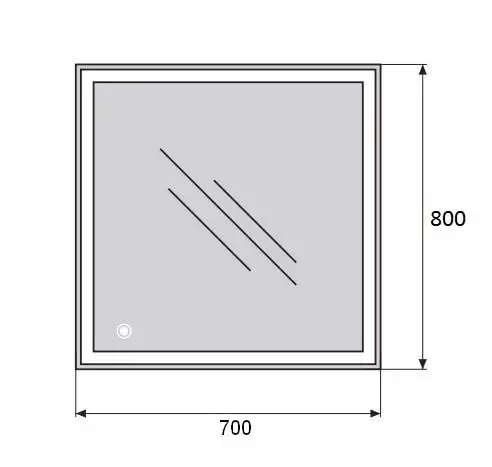 BelBagno Зеркало SPC-GRT-700-800-LED-TCH – фото товара
