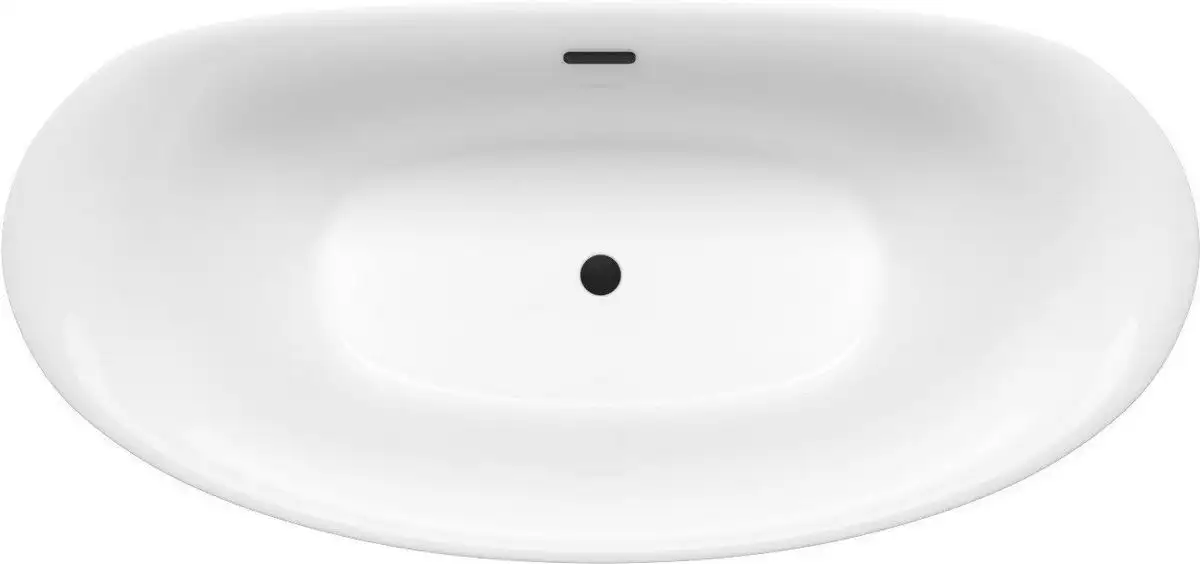 Ванна Wellsee Enjoy e Amedeo 175x83 23740103R (отдельностоящая ванна белый глянец, экран, ножки, сифон-автомат матовый черный) - фото товара