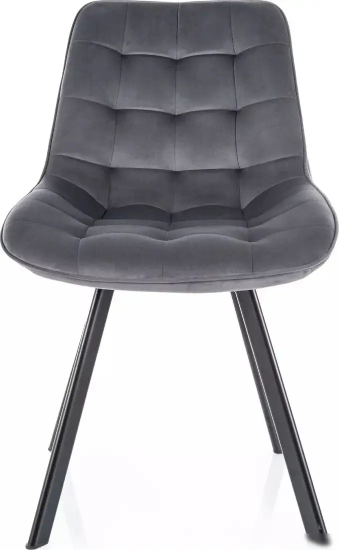 Стул Signal Monti Velvet Bluvel 14 (серый/черный) – фото товара