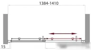 Душевая дверь BelBagno UNO-195-BF-1-140-C-Cr (прозрачное стекло) - фото товара