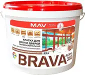 Краска MAV Brava ВД-АК-1035Д 11 л (белый полуглянцевый)