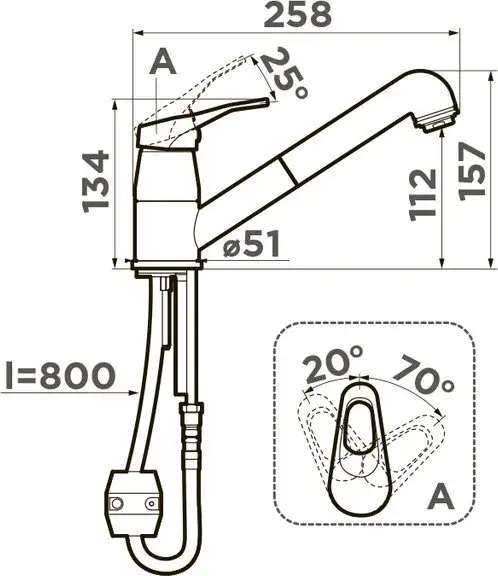 Смеситель Omoikiri Tateyama-S GB (графит) - фото товара
