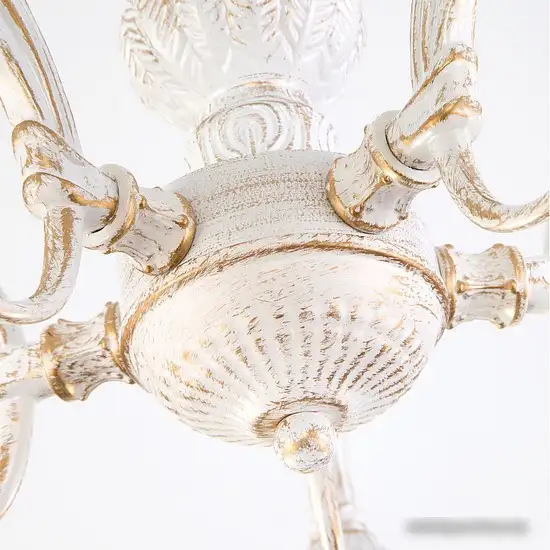 Люстра средней высоты Евросвет Campina 60107/5 белый с золотом – фото товара