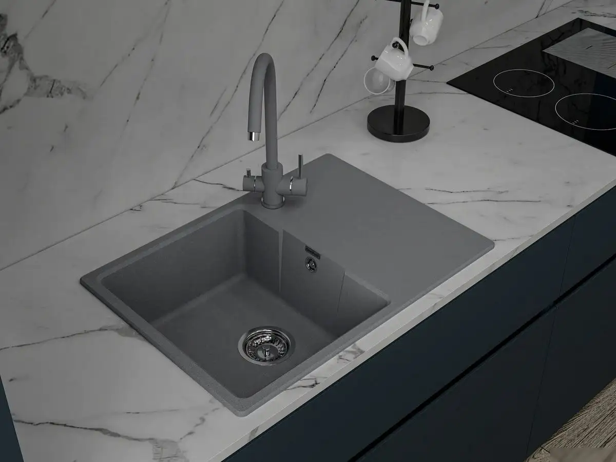 Кухонная мойка GranFest Urban GF-Urban 668L (темно-серый) - фото товара