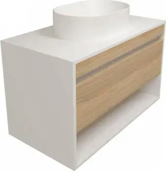Teymi Тумба под умывальник Ritta 85см T60540 (белый/дуб) – изображение в каталоге