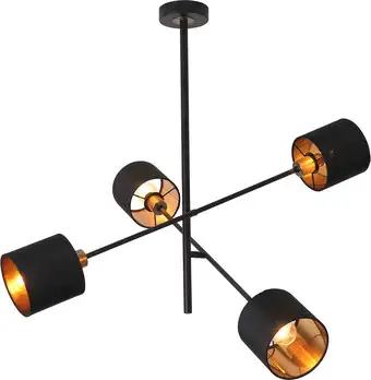 Подвесная люстра Escada Denver 1109/4P E14*40W Black/Gold – изображение в каталоге