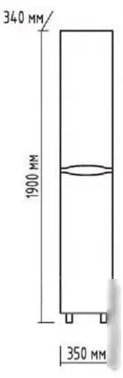 Мебель для ванных комнат Misty Шкаф-пенал Венера 35 L П-Внр05035-01Л – фото товара