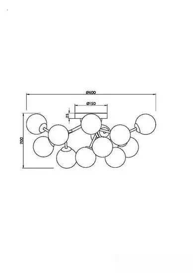 Припотолочная люстра Maytoni Dallas MOD545CL-12BS – фото товара