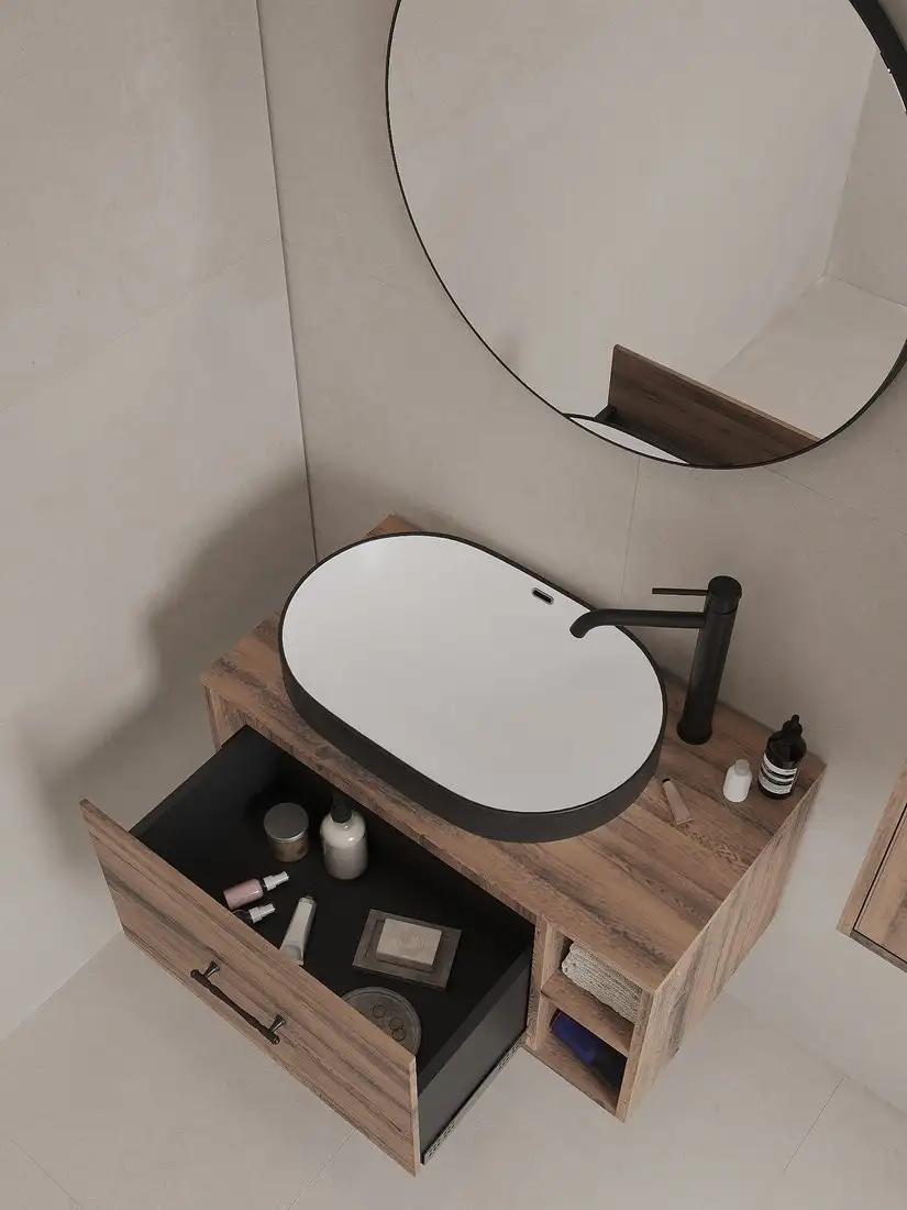 ЗОВ Тумба под умывальник Дион-Анталья 80 A80LOW1BC (дуб веллингтон) – фото товара