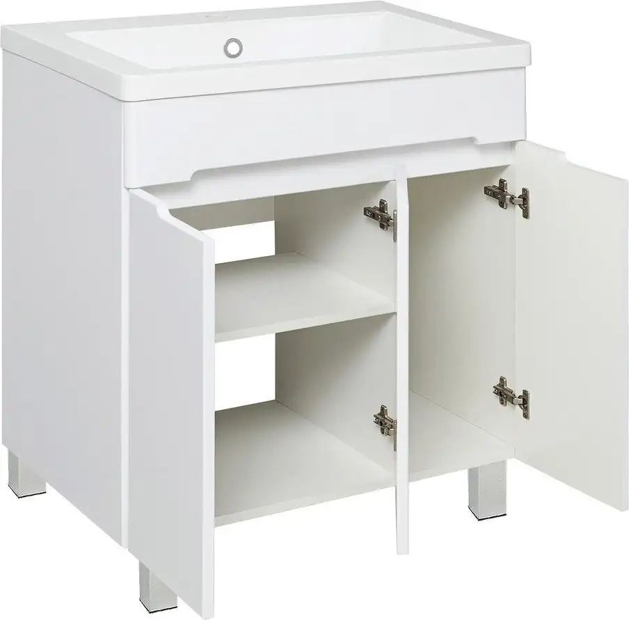 Runo Тумба с умывальником Runo Парма 75 3 двери + Omega 75 (напольная) – фото товара