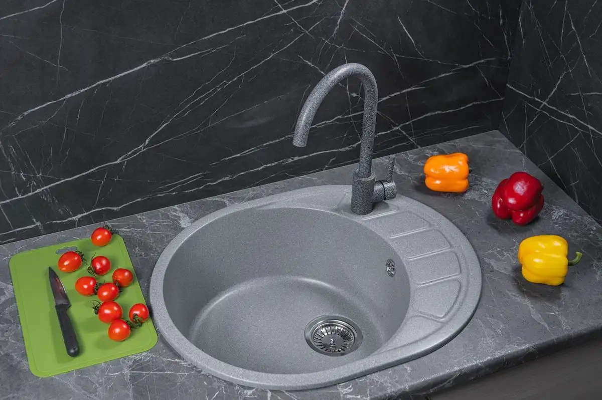 Кухонная мойка Marblan Ovata L (серебристый) - фото товара