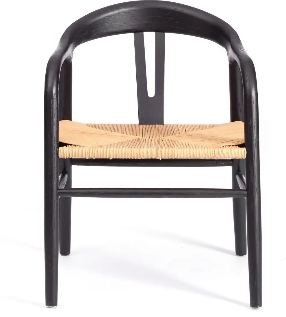 Стул TetChair Vali дерево вяз/бечевка (черный)