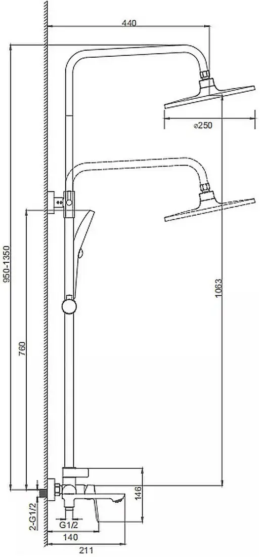 Душевая система Splenka S41.24.09 - фото товара