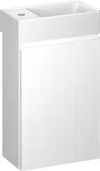 Wellsee Тумба под умывальник 2 в 1 WC Area 221801002 (тумба/матовый белый, раковина/глянцевый белый, без ножек) – изображение в каталоге