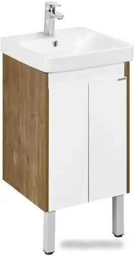 Акватон Тумба под умывальник Сканди Doors 45 1A278701SDZ90 (белый/дуб рустикальный) – фото товара