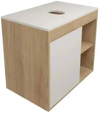 Teymi Тумба под умывальник Nura 80 T60533 (дуб эврика/белый матовый) – изображение в каталоге