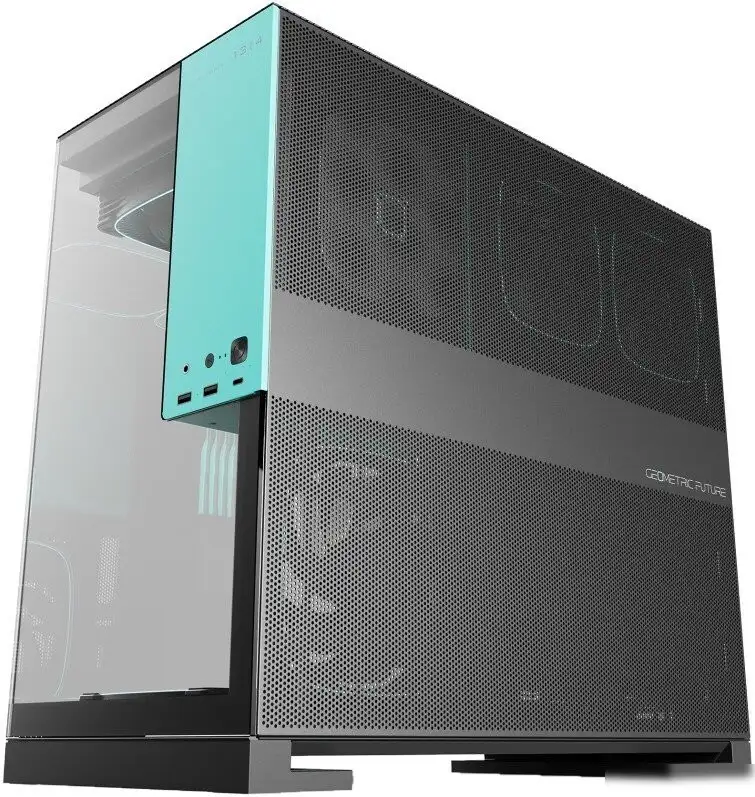 Корпус Geometric Future Model 5 5FAN (черный/бирюзовый) – фото товара