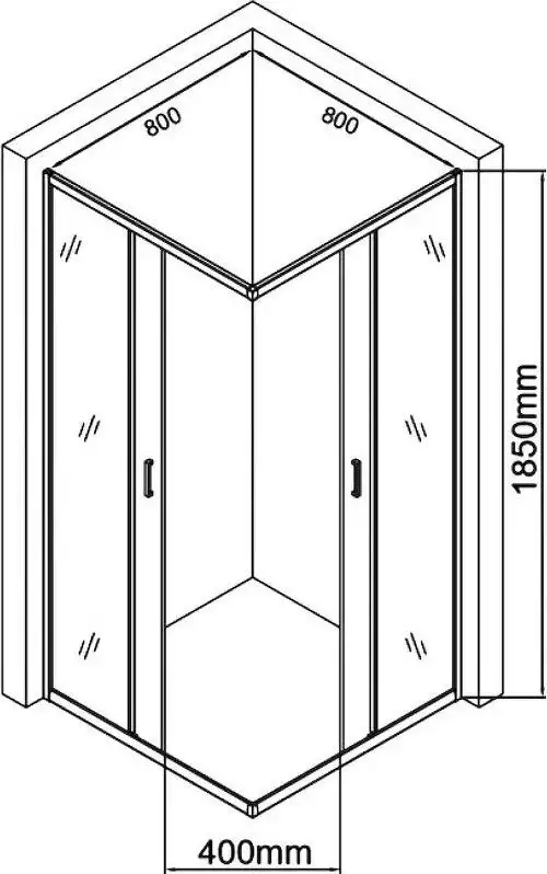 Душевой уголок Aquanet Квадратный 80x80 SE-800S (прозрачное стекло) - фото товара
