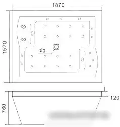 Ванна Gemy G9052-II K - фото товара