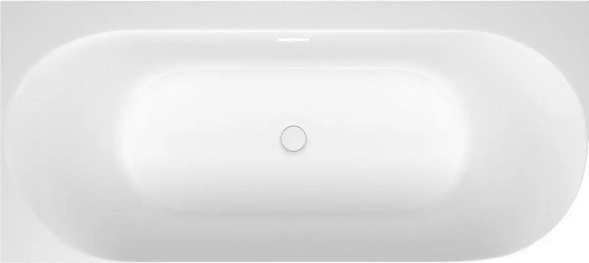 Ванна Wellsee Collaro 180x80 28910402R (пристенная ванна (левая) белый глянец, экран, ножки, сифон-автомат глянцевый белый) - фото товара