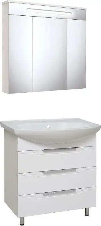 Runo Тумба с умывальником Runo Верона 75 + Элеганс 75 (напольная) – фото товара