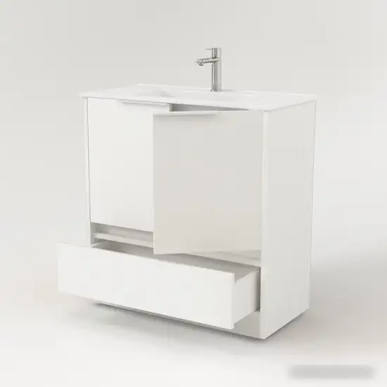 Дабер Тумба под умывальник 017 70 Т17.7.0.5Б (белый древесный/ручка белая) – фото товара