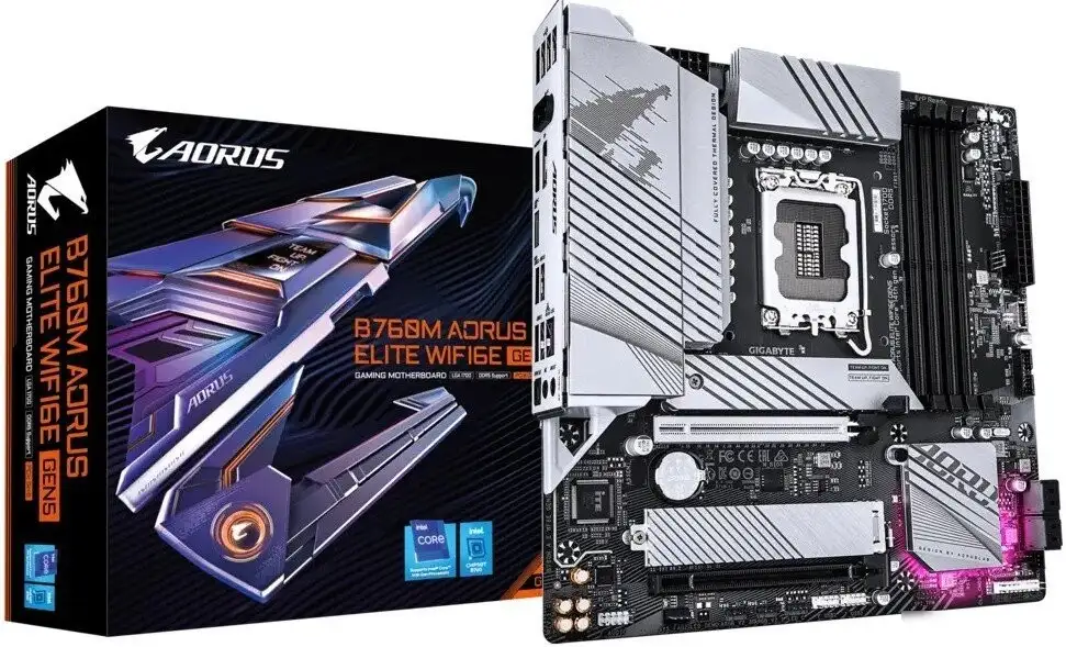 Материнская плата Gigabyte B760M Aorus Elite WiFi6E Gen5 – фото товара