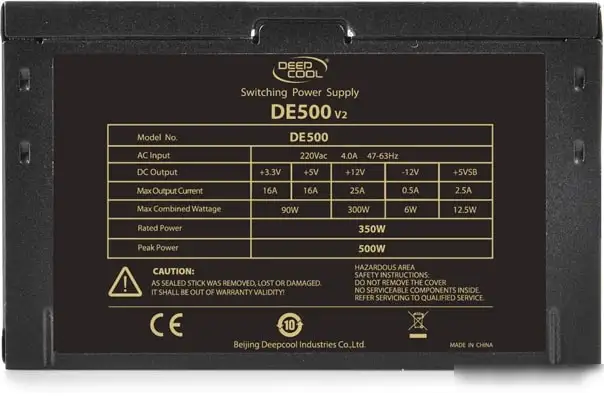 Блок питания DeepCool DE500 v2 DP-DE500US-PH – фото товара