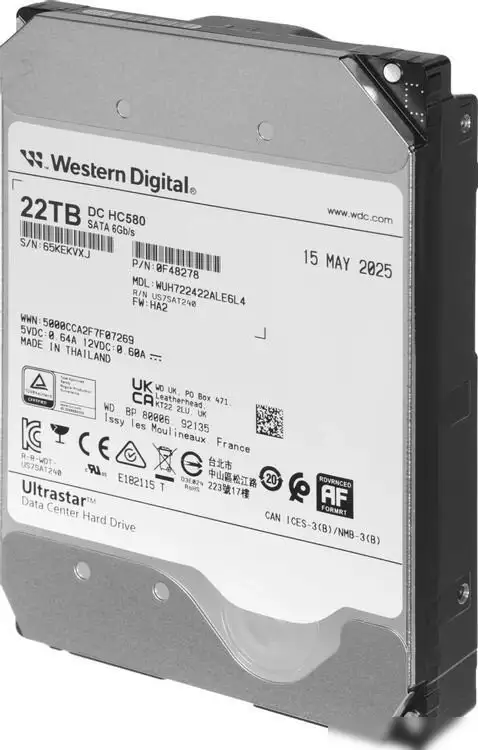 Жесткий диск WD Ultrastar DC HC580 22TB WUH722422ALE6L4 – фото товара