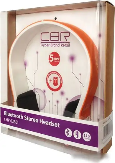 Наушники CBR CHP636Bt (оранжевый) – фото товара