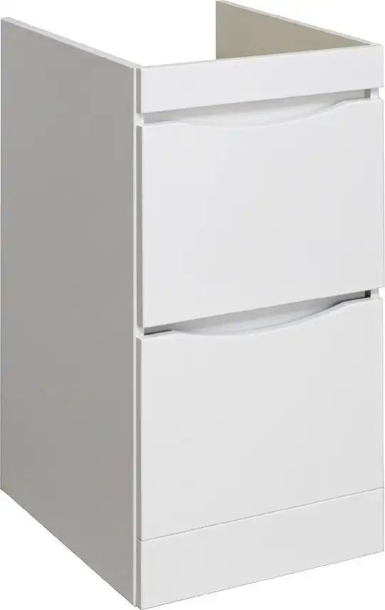Runo Тумба с умывальником Runo Орион 45 2 ящика + Гамма 105 лайт с правым крылом (напольная, белый) – фото товара