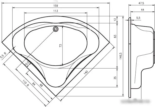 Ванна Riho Neo 140x140 - фото товара