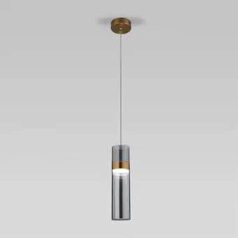 Подвесная люстра Евросвет Lumen 50244/1 LED латунь/дымчатый – изображение в каталоге