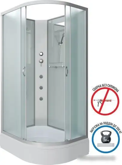 Душевая кабина Niagara NG-33084-14LBKG 100x80 (матовое стекло) - фото товара