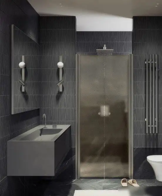Душевая дверь MaybahGlass 198x99 MGD-442-5 (бронза матовая/хром матовый) - фото товара