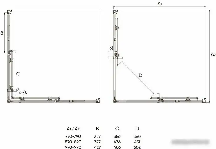 Душевой уголок Veconi RV-47B RV47B-80-01-C4 - фото товара