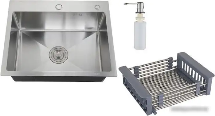 Кухонная мойка РМС MR-5050 (с корзиной и дозатором) - фото товара