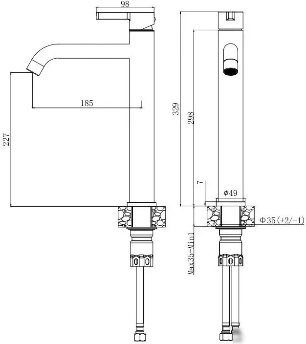 Смеситель Voda Vessel VSL25B - фото товара