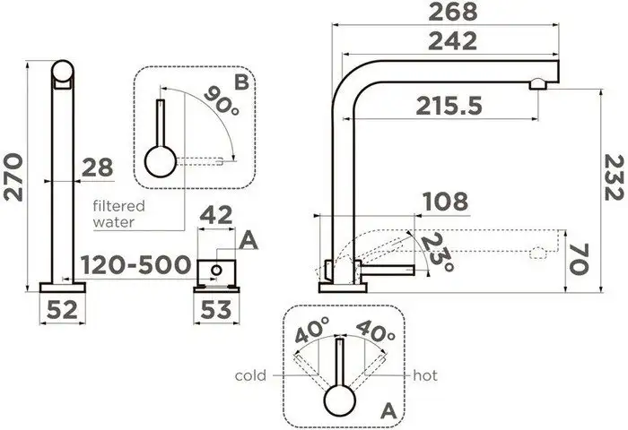 Смеситель Omoikiri Nara 2 Plus-С (хром) - фото товара