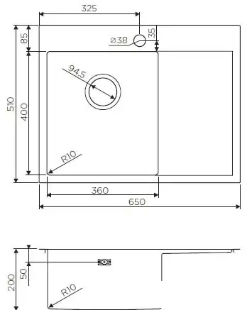 Кухонная мойка Omoikiri Akisame 65-GM-R - фото товара