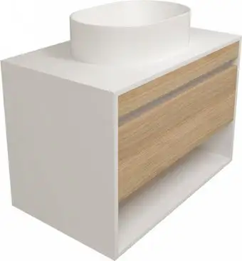 Teymi Тумба под умывальник Ritta 75см T60539 (белый/дуб) – изображение в каталоге