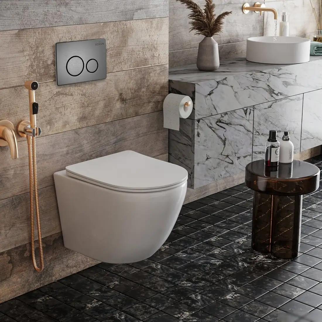 Панель смыва Roxen Steel 420260G – фото товара