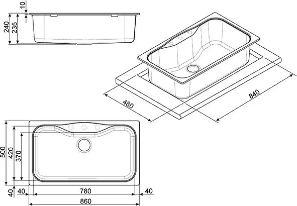Кухонная мойка Smeg LSEG860AV-2 - фото товара