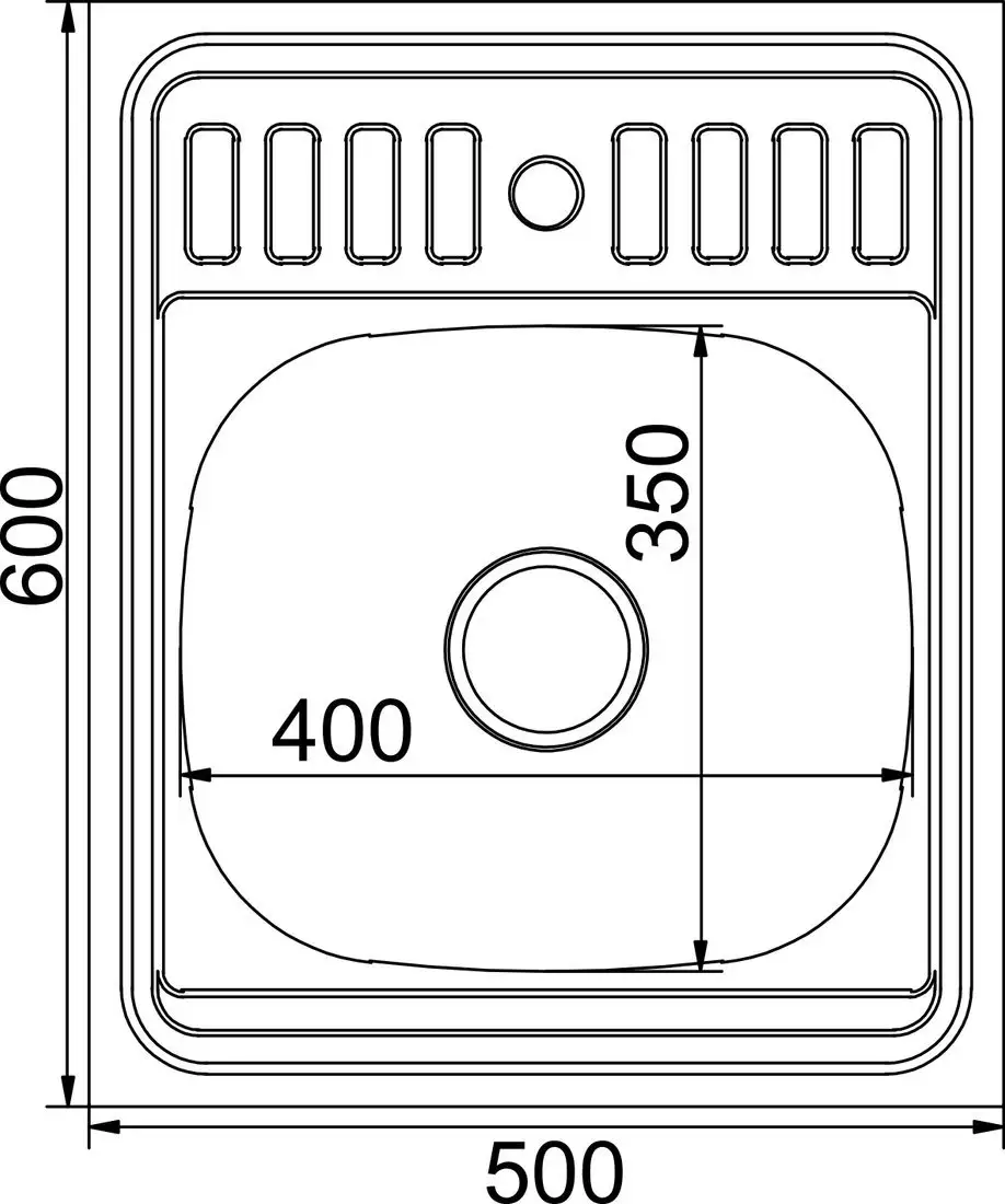 Кухонная мойка Mixline 555229 (с сифоном) - фото товара