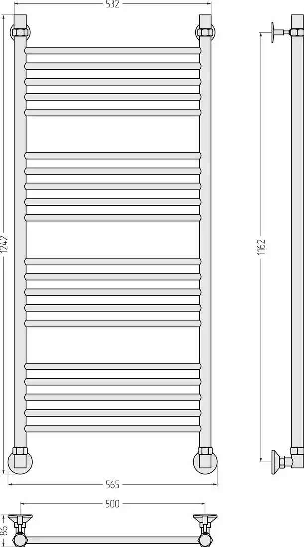 Полотенцесушитель Сунержа Аксиома-10 120x50 00661-1250 - фото товара