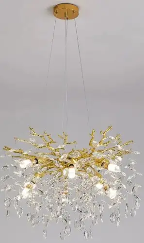 Подвесная люстра Estares Roxana 55 E14х8 R-600x1200-GOLD/CRYSTAL-220-IP20 – изображение в каталоге