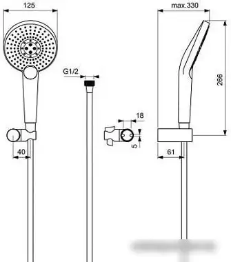 Душевой гарнитур Ideal Standard Evo Jet Diamond XL3 B1765AA - фото товара