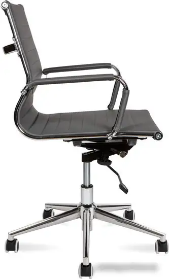 Кресло Norden Техно LB HA-100-45 (экокожа, хром/серый) – фото товара