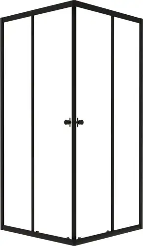 Душевой уголок Saniteco SNT-802 Cube 90х90 без поддона (черный/прозрачное стекло) - изображение в каталоге